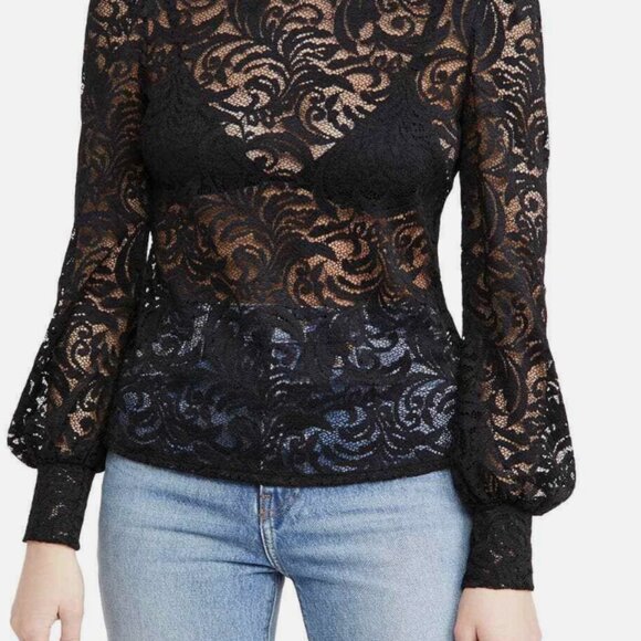 L'AGENCE Samara Lace Turtleneck - Picture 2 of 5
